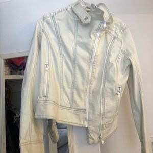DL1961 White Jean Studded Jacket
